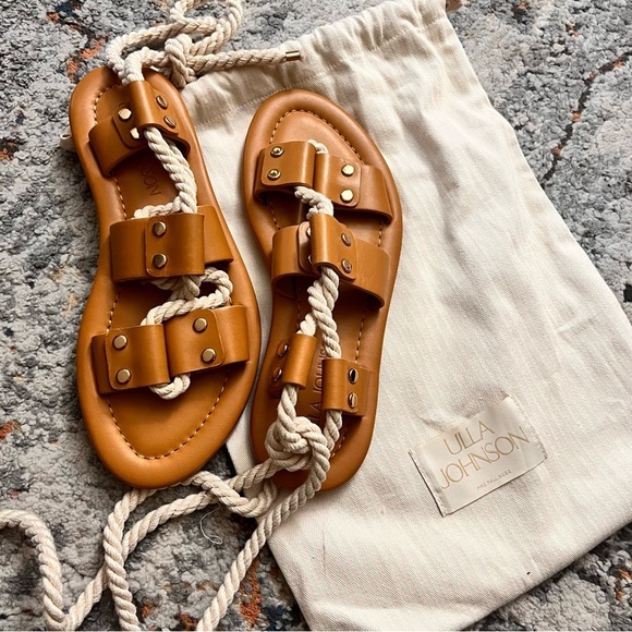 ULLA‎ JOHNSON Eva Rope Sandals Caramel size 35 NWOT - Picture 7 of 7